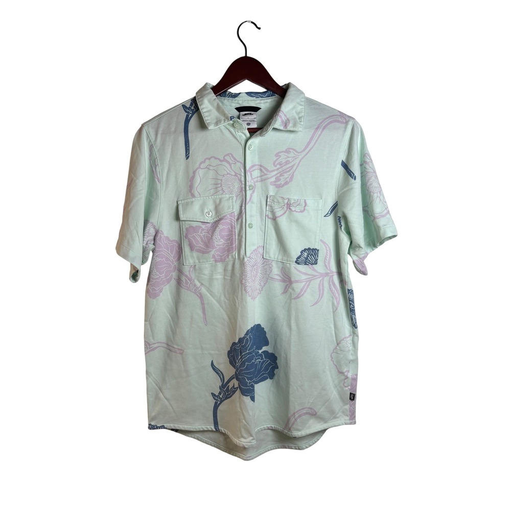 Nike SB Floral Skateboard Hawaiian Golf Polo Shirt Size Small DM0169-394